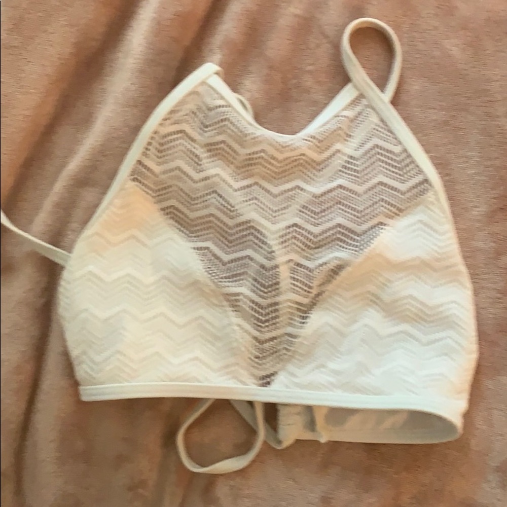 white bikini top